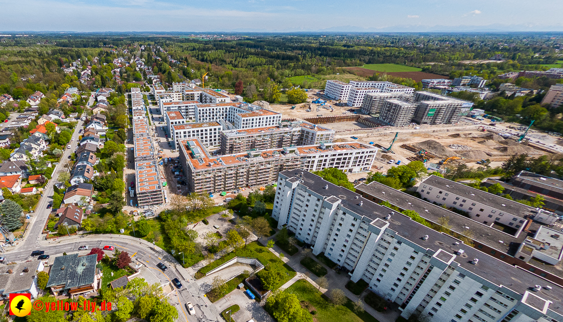 04.05.2023 - Luftbilder vom Alexisqaurtier und Pandion Verde in Neuperlach